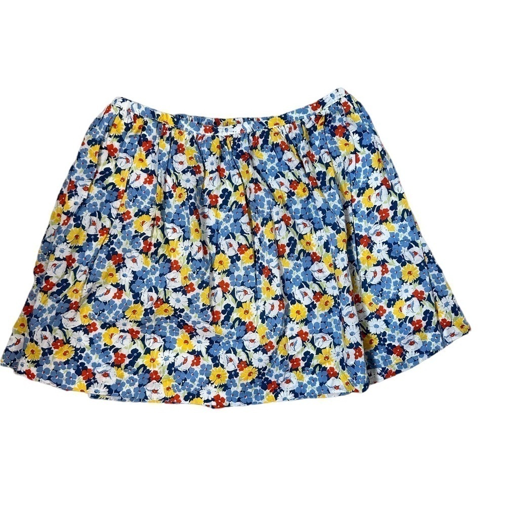 Ralph Lauren Girls‎ Floral 100% Cotton Twill Pull On Skirt Blue Multi Size XL/16
